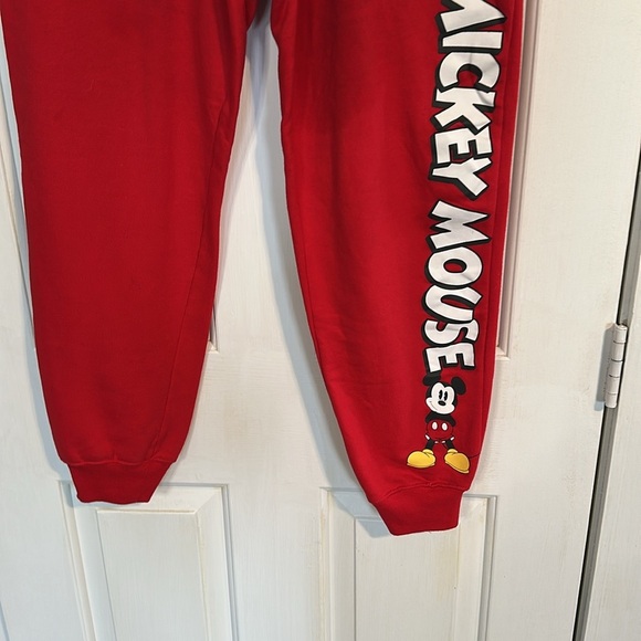 Disney red Mickey Mouse sweatpants size medium - Picture 2 of 4